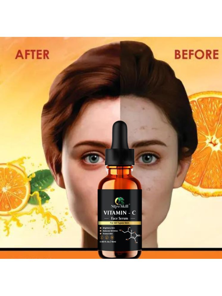     			Nitro Skill Face Serum Vitamin C Uneven Skin Toning For All Skin Type ( Pack of 1 )