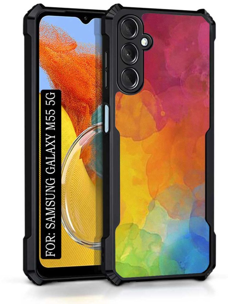     			COBERTA Multicolor Printed Back Cover Polycarbonate Compatible For Samsung Galaxy M55 5G ( Pack of 1 )