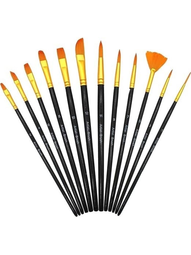     			Eclet Craft Painting Brushes Set of 12 Professional Round Pointed Tip Nylon Hair Artist Acrylic Paint Brush for Acrylic/Watercolor/Oil Painting.10