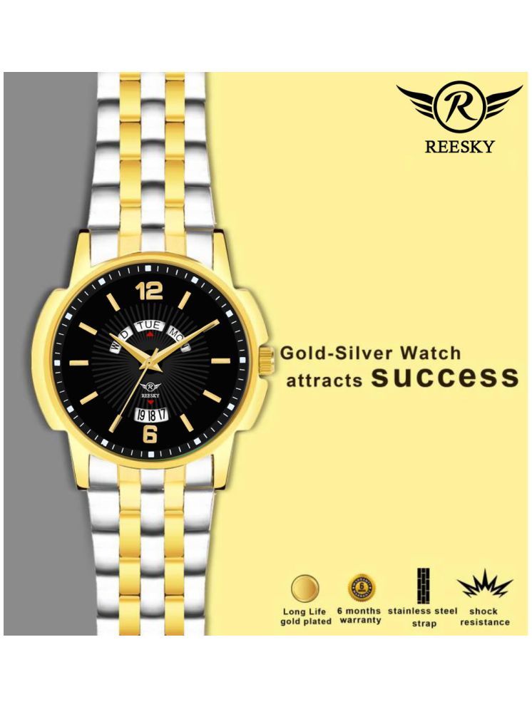     			REESKY Gold Stainless Steel Analog Men's Watch