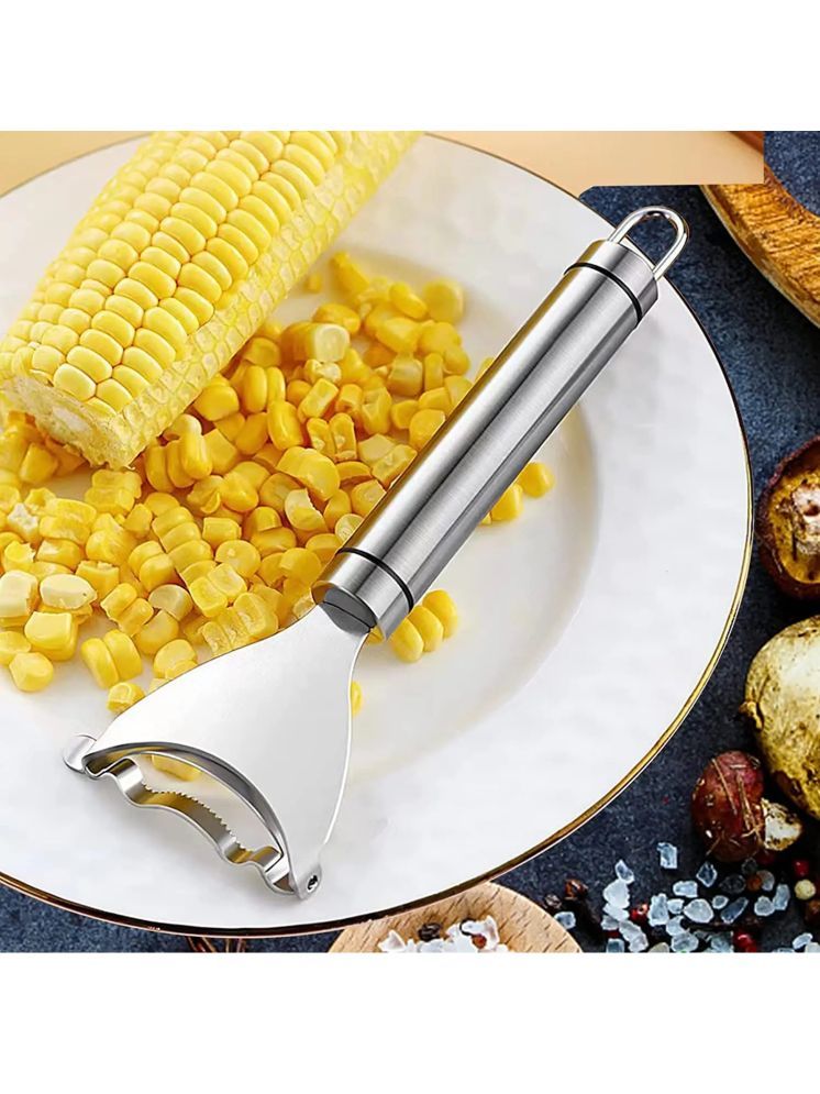     			SHARUJA Silver Stainless Steel Corn Kerneler ( Pack of 1 )