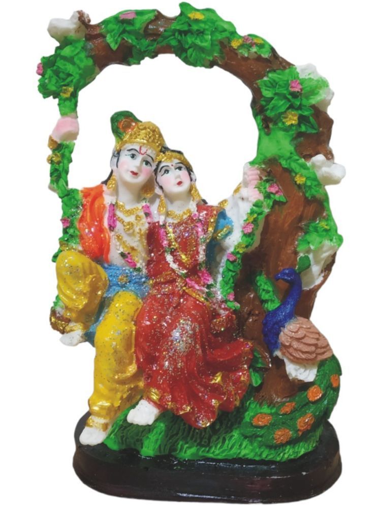     			WINSOME COLLECTION Polyresin Radha Krishna Idol ( 20 cm )