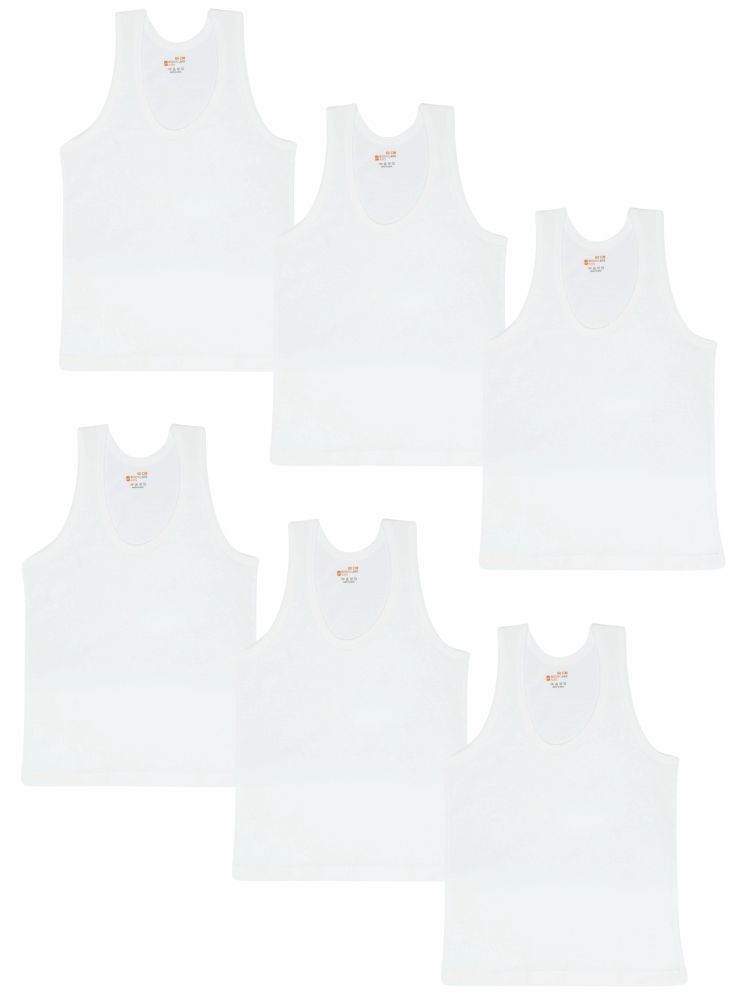     			Bodycare Boys Vest Round Neck Sleeveless Pack Of 6-White