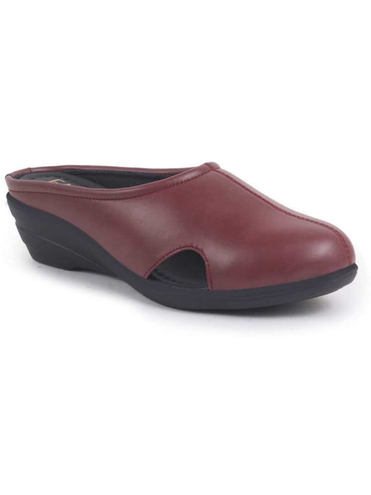     			Fausto Maroon Women's Formal Ballerinas