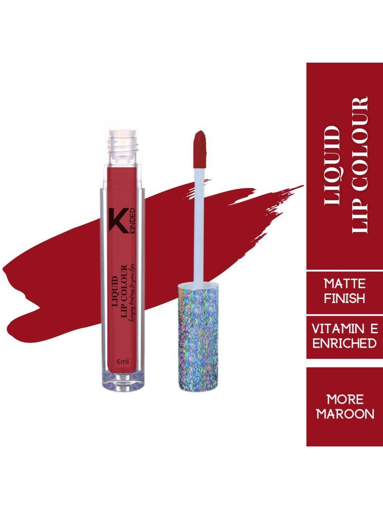     			KINDED Maroon Matte Lipstick 6