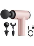 Retailstore Gun Massager with 4 Heads Pink Battery Operated Massagers