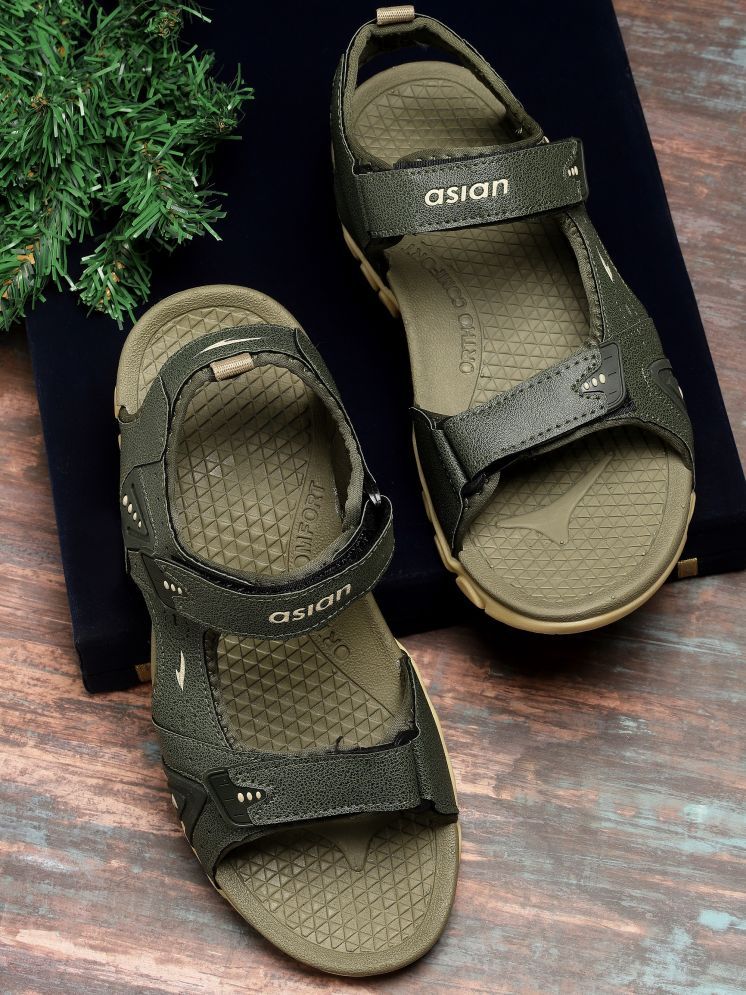     			ASIAN - Olive Men's Floater Sandals