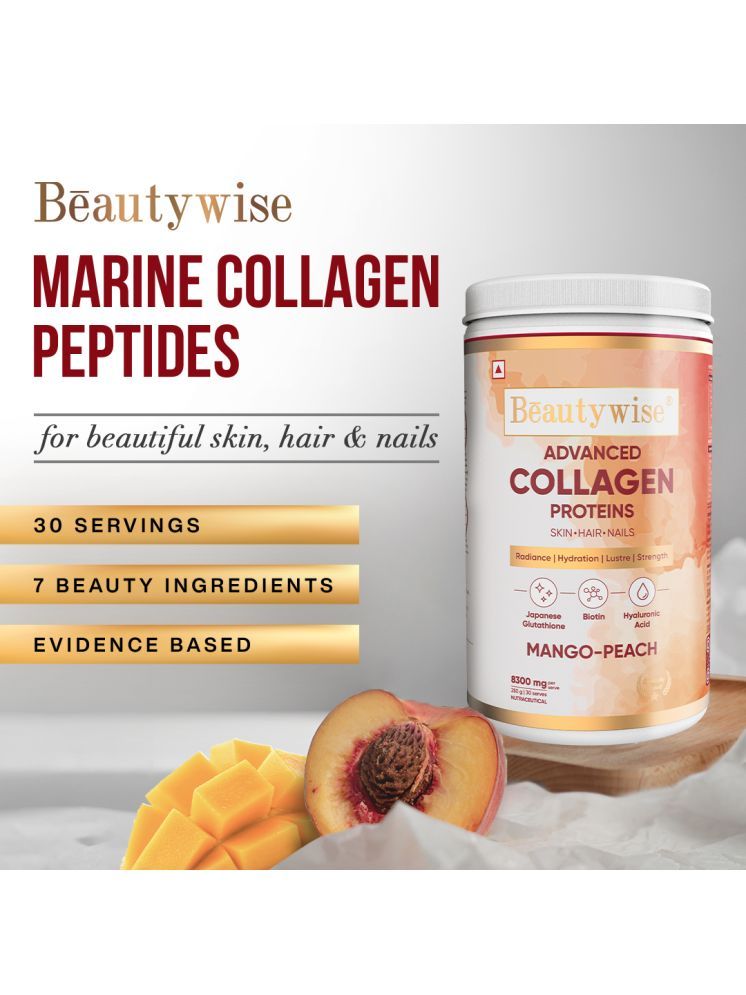     			Beautywise anti-aging Collagen with Glutathione- HA & Biotin(Mango -Peach)(250gm)