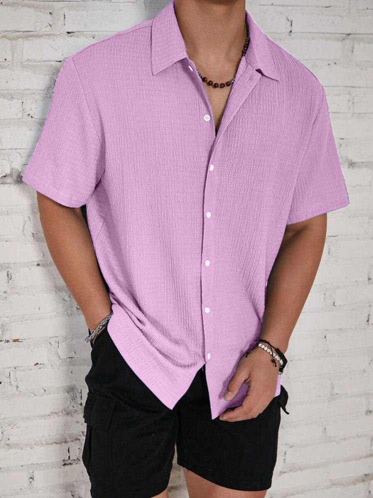     			Filose Polyester Regular Fit Solids Half Sleeves Men's Casual Shirt - Purple ( Pack of 1 )