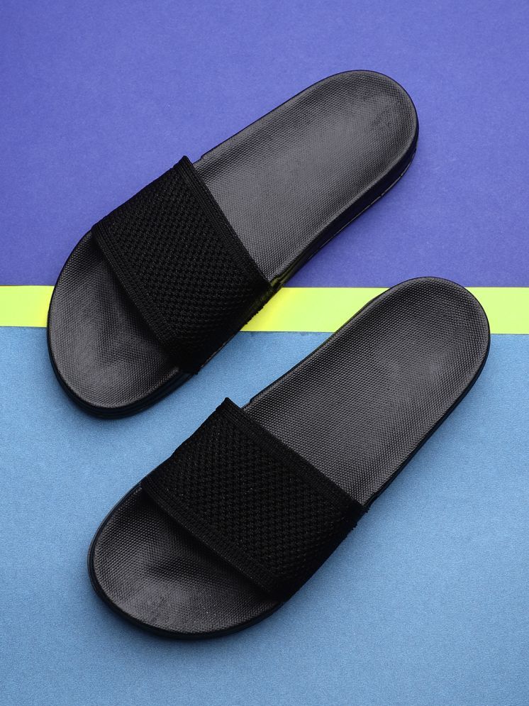     			KAPANI Black Men's Slide Flip flop