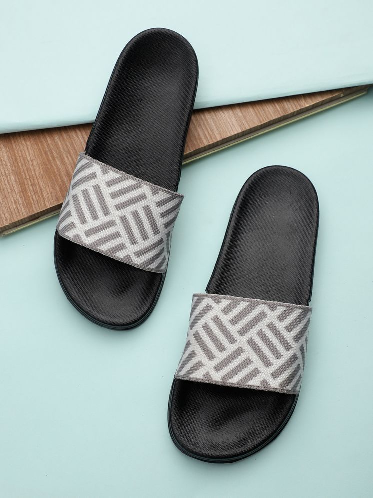     			KAPANI Grey Men's Slide Flip flop