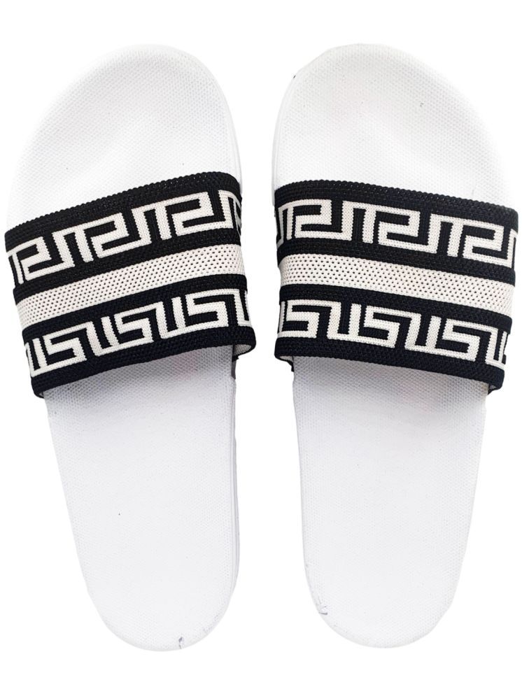     			KAPANI White Men's Slide Flip flop