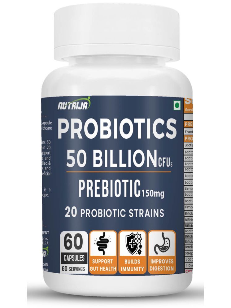     			NUTRIJA Probiotics Supplement 50 Billion CFU - 60 no.s Capsule