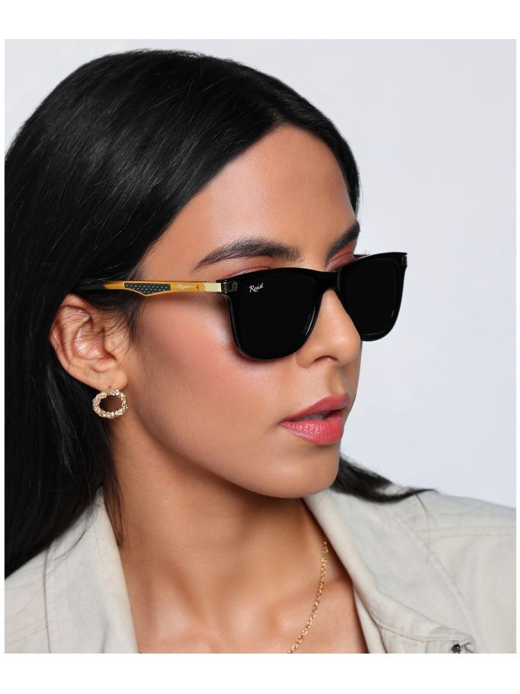     			RESIST EYEWEAR Gold Square Sunglasses ( Pack of 1 )