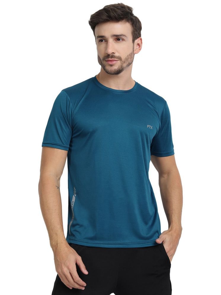     			FTX Pack of 1 Polyester Regular Fit Men's T-Shirt ( Indigo )