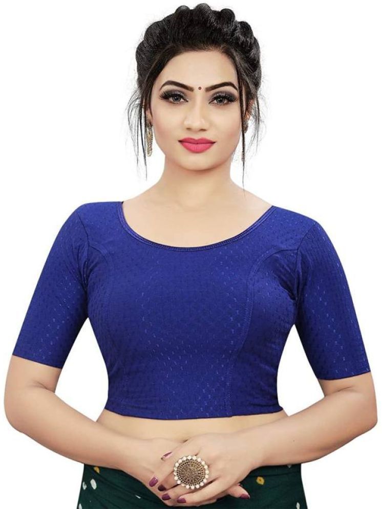     			INDIAN SILKS Blue Readymade without Pad Lycra Women's Blouse ( Pack of 1 )