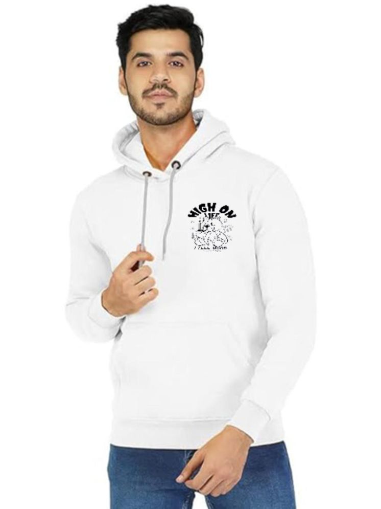     			Unicus Apparel Fleece Hooded Men's Sweatshirt - White ( Pack of 1 )