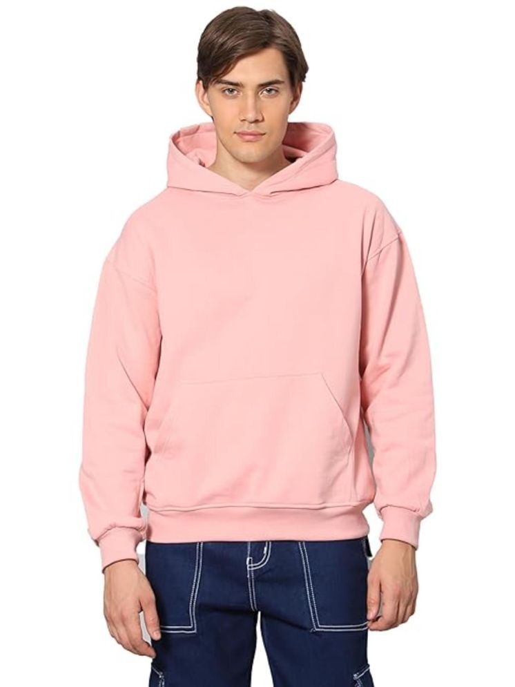     			Unicus Apparel Fleece Hooded Men's Sweatshirt - Peach ( Pack of 1 )