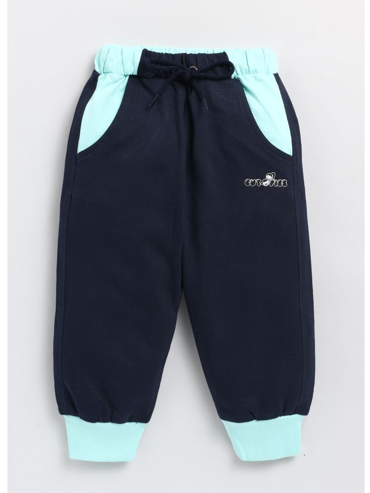     			CUTOPIES Navy Blue Cotton Boys Trackpant ( Pack of 1 )