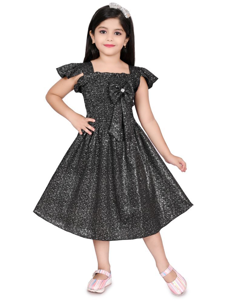     			Eva And Ali Black Crepe Baby Girl Frock ( Pack of 1 )