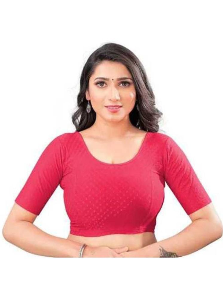     			INDIAN SILKS Pink Readymade without Pad Lycra Women's Blouse ( Pack of 1 )