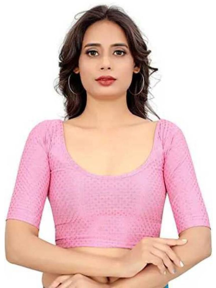     			INDIAN SILKS Rose Gold Readymade without Pad Lycra Women's Blouse ( Pack of 1 )