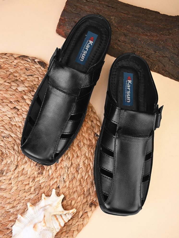     			Karsun - Black Men's Sandals