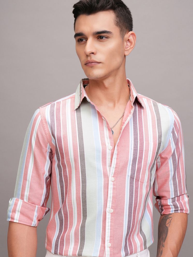     			Ketch 100% Cotton Regular Fit Striped Full Sleeves Men's Casual Shirt - Multi ( Pack of 1 )