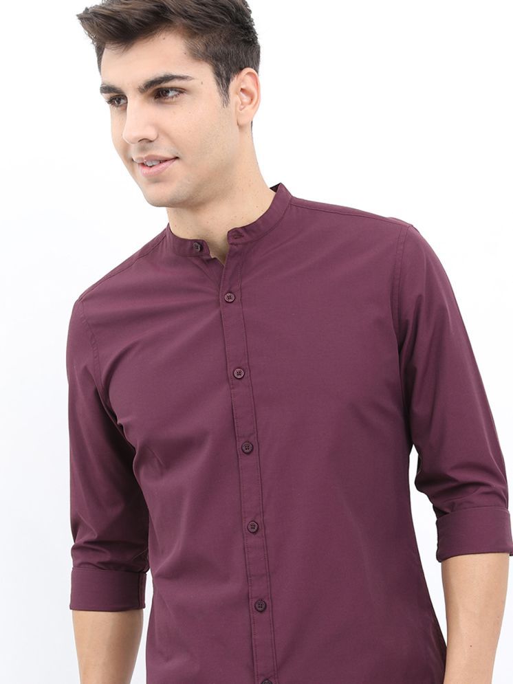     			Ketch Polyester Slim Fit Solids Full Sleeves Men's Casual Shirt - Purple ( Pack of 1 )