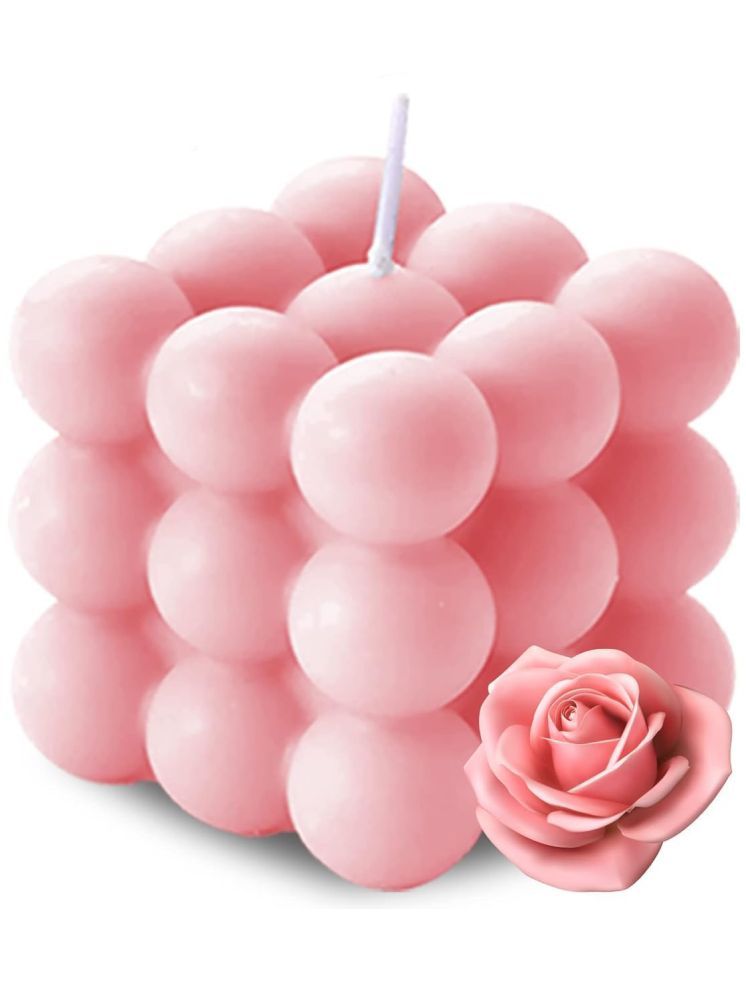     			Mannat Pink Vanilla Pillar Candle 7 cm ( Pack of 1 )