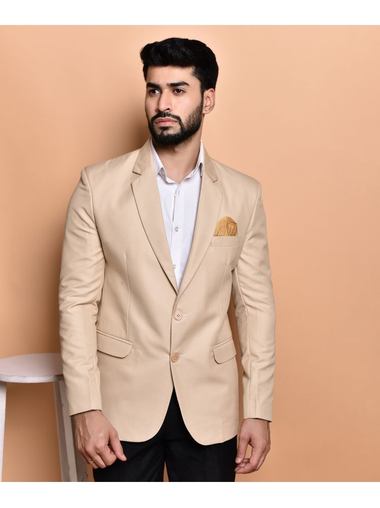     			PRINTCULTR Cotton Blend Men's Blazer - Beige ( Pack of 1 )