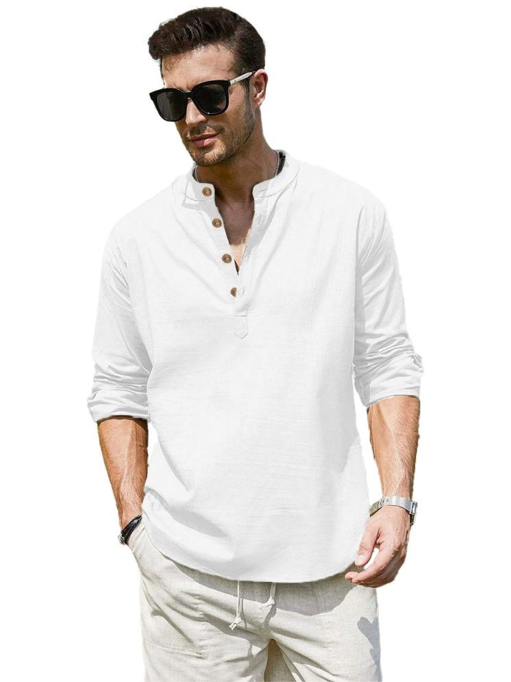     			Vida Loca White Cotton Blend Men's Shirt Style Kurta ( Pack of 1 )