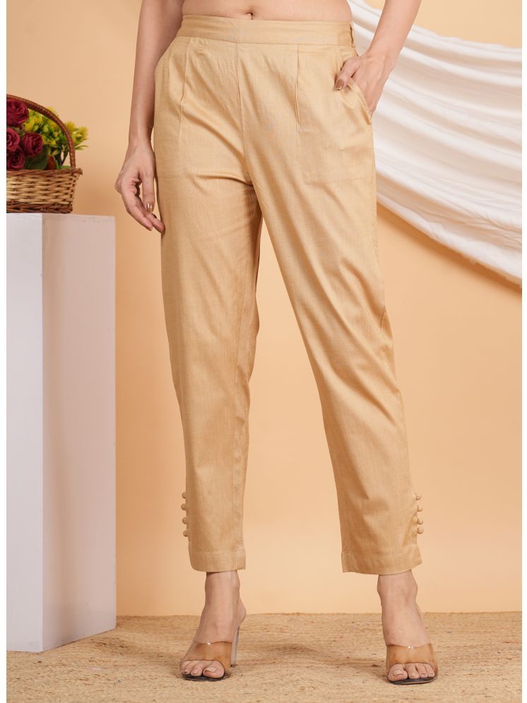     			Yash Gallery Beige Lycra Regular Women's Casual Pants ( Pack of 1 )