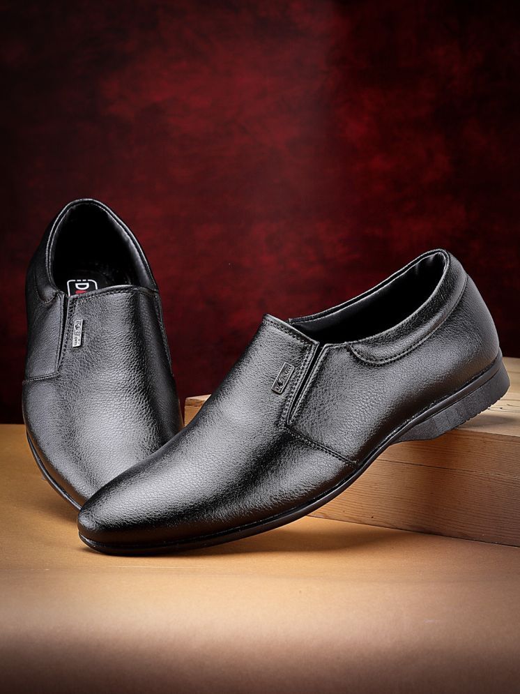     			Action Black Men's Slip On Formal Shoes