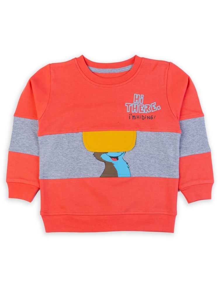     			CUTOPIES Orange Cotton Boys Sweatshirt ( Pack of 1 )