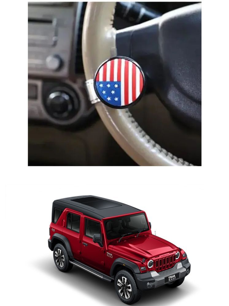     			Car USA Flag Knob (Pack Of 1) For Mahindra Thar Roxx