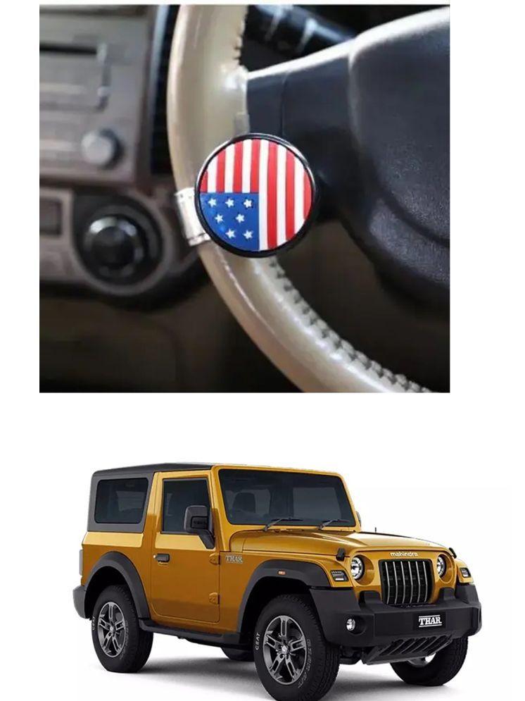     			Car USA Flag Knob (Pack Of 1) For Mahindra Thar