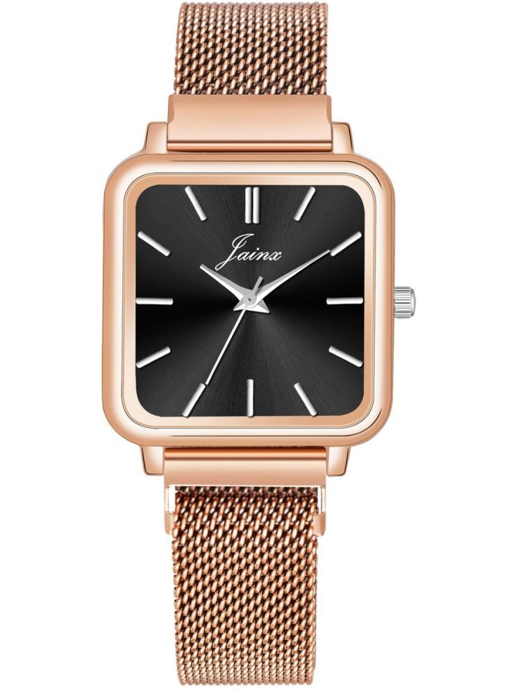     			Jainx Rose Gold Stainless Steel Analog Womens Watch