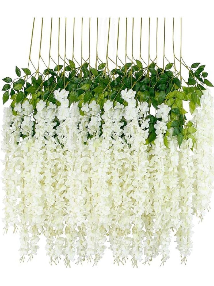     			Mapperz - Off White Wild Artificial Stems ( Pack of 6 )