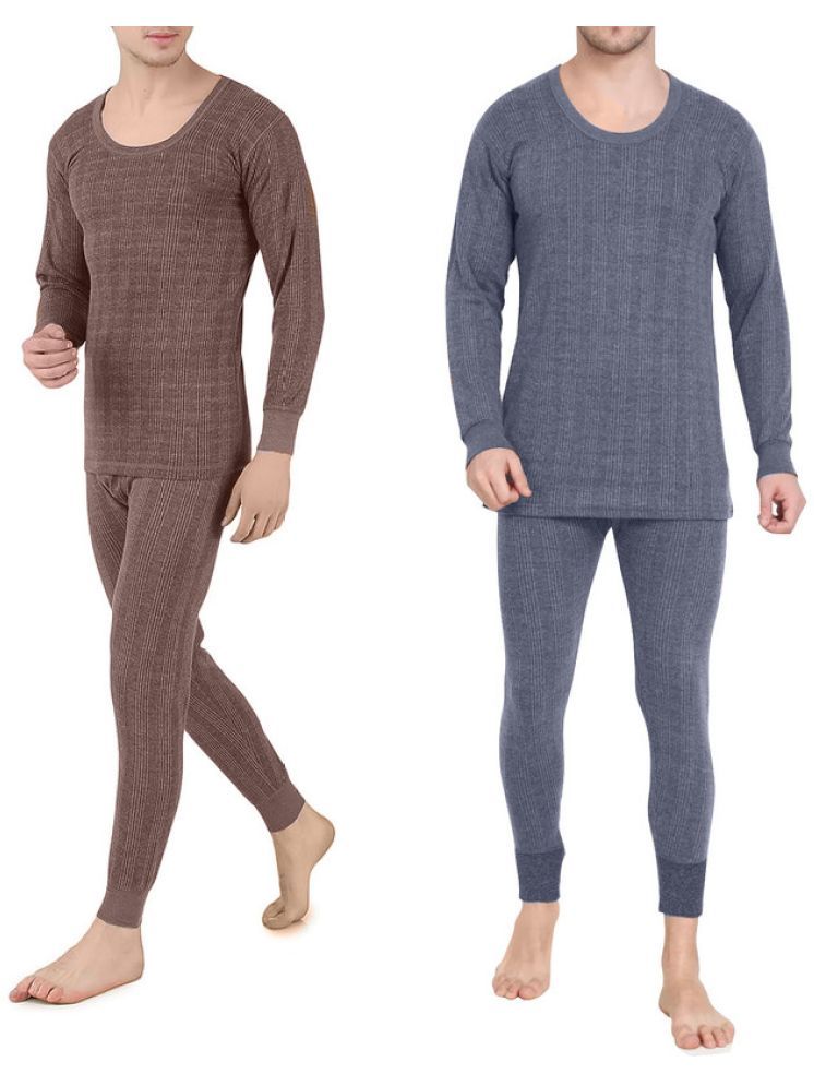     			Paryag Pack of 2 Woollen Men's Thermal Sets ( Multicolor )