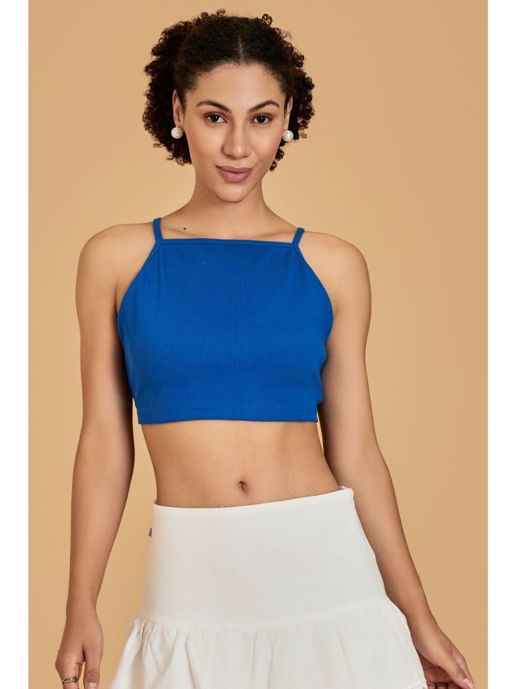     			Urban Sundari Blue Cotton Women's Crop Top ( Pack of 1 )