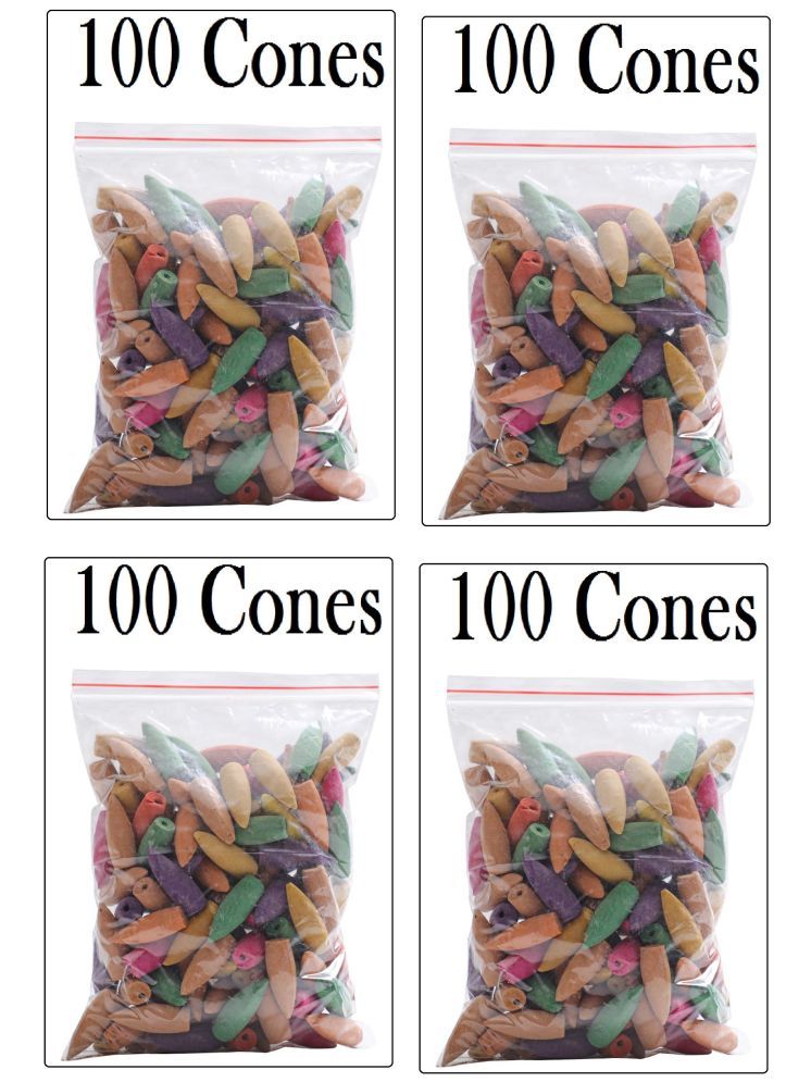     			ALLINONE Incense Dhoop Cone Natural 100 Pieces ( Pack of 4 )