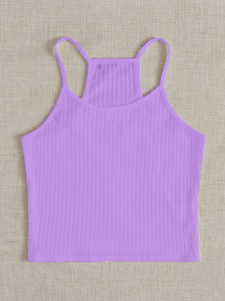     			Aahwan Purple Cotton Women's Crop Top ( Pack of 1 )