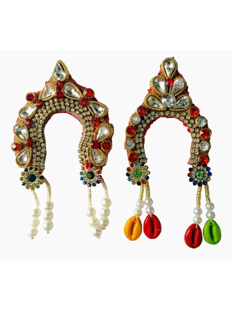     			Cherry Tree Radha Krisha Red Crystal Jewellery ( Pack of 2 )