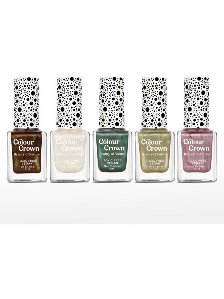     			Colour crown Multi Metallic Nail Polish 50 ( Pack of 5 )