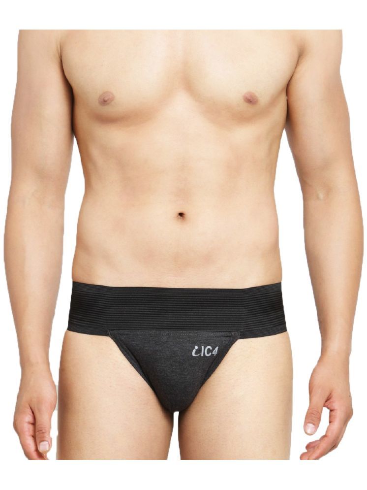     			IC4 Charcoal Gym Supporter Cotton Blend Men's Briefs ( Pack of 1 )