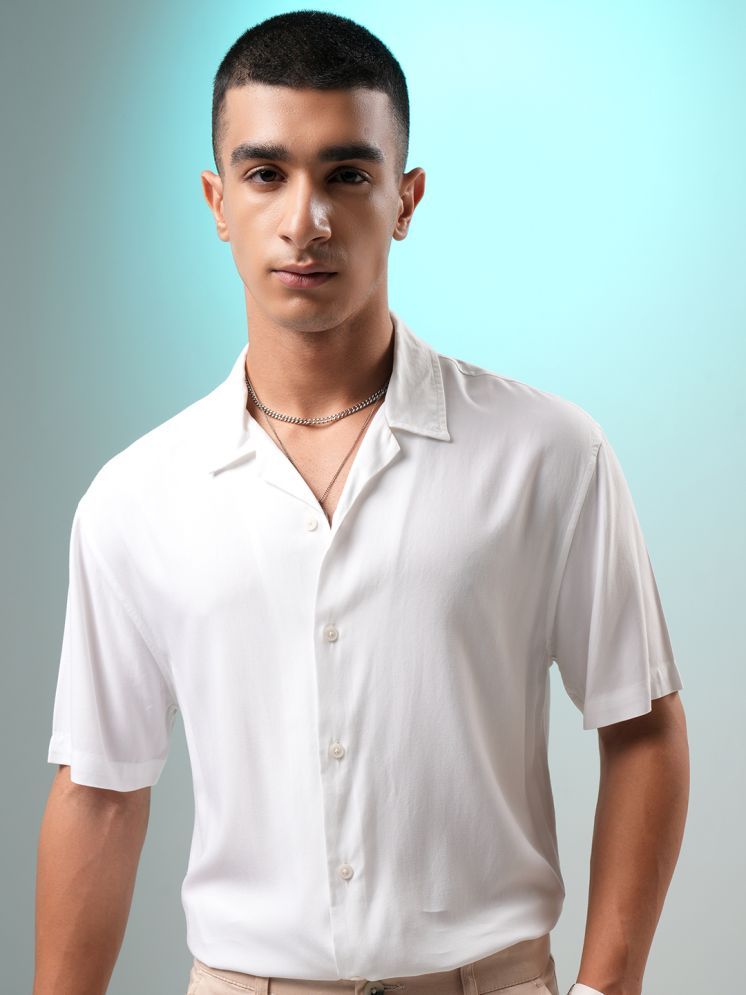     			Ketch Viscose Regular Fit Solids Half Sleeves Men's Casual Shirt - White ( Pack of 1 )