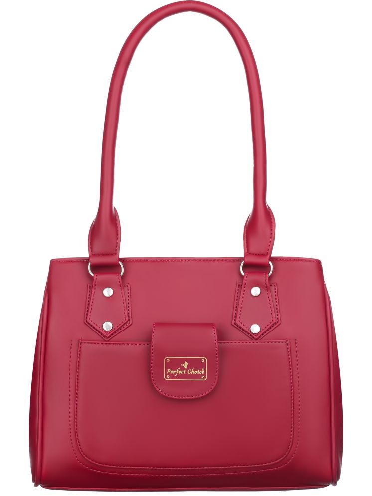     			Perfect Choice Maroon PU Shoulder Bag