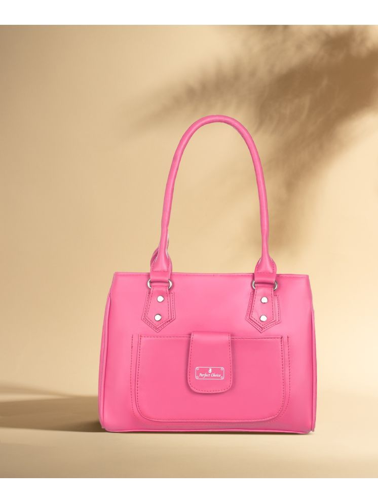     			Perfect Choice Pink PU Shoulder Bag