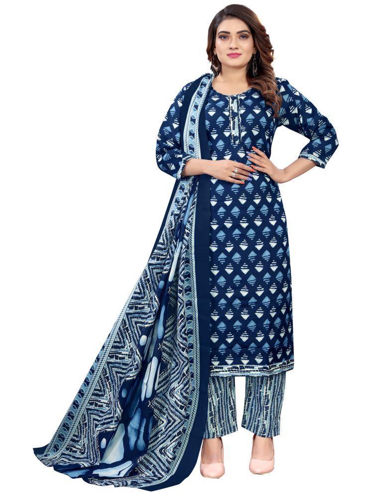     			Rajnandini Cotton Printed Kurti With Pants Women's Stitched Salwar Suit - Multicolor ( Pack of 1 )